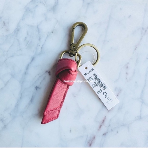 Madewell Leather Knot Key charm Key Fob Bag Charm - Picture 1 of 2